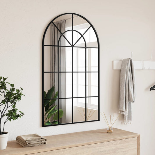Specchio da Parete Nero 60x100 cm Arco in Ferro | homemem39