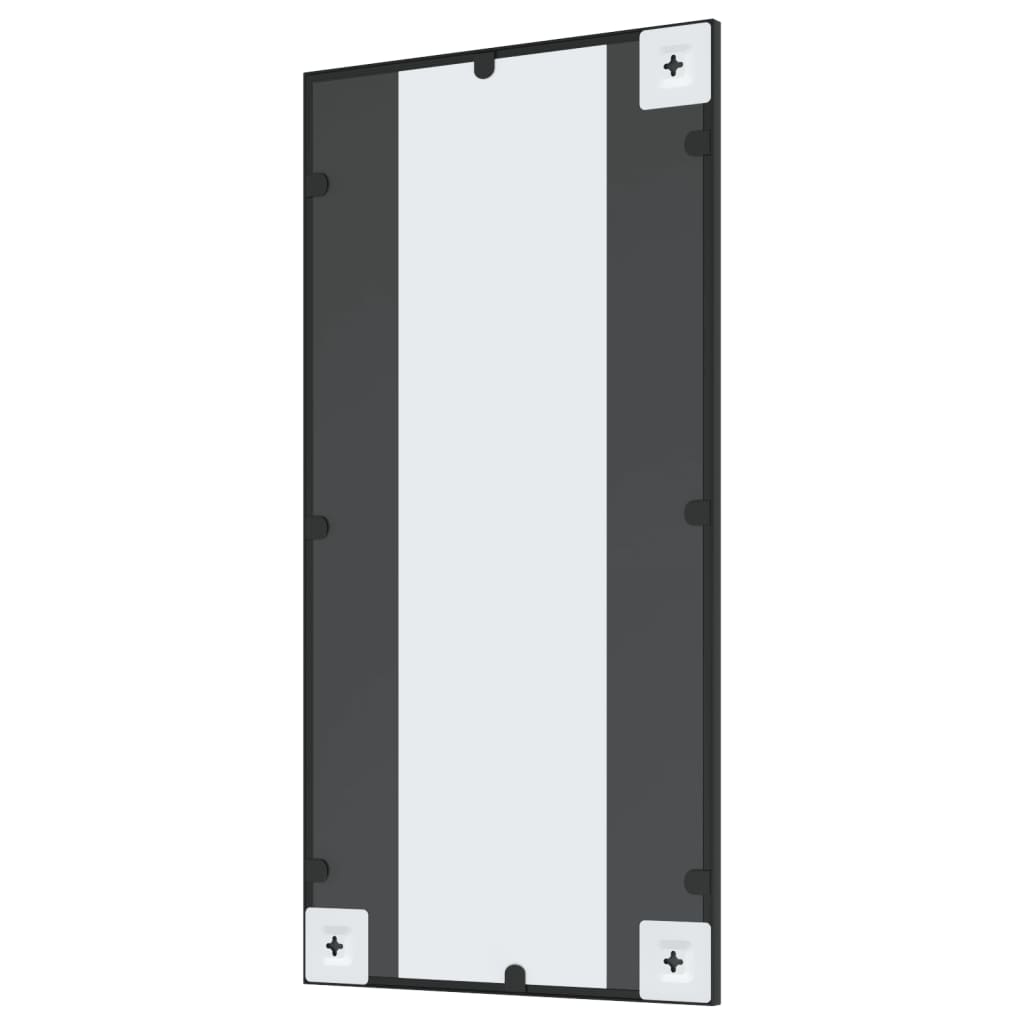 Specchio da Parete Nero 40x80 cm Rettangolare in Ferro | homemem39