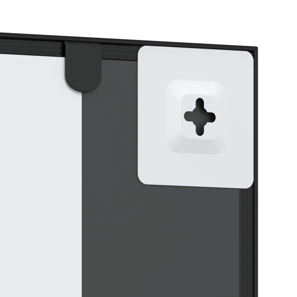 Specchio da Parete Nero 50x100 cm Rettangolare in Ferro | homemem39