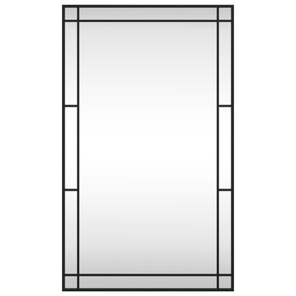 Specchio da Parete Nero 60x100 cm Rettangolare in Ferro | homemem39
