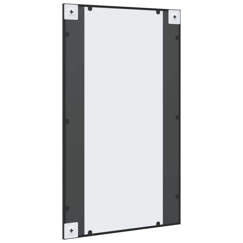 Specchio da Parete Nero 60x100 cm Rettangolare in Ferro | homemem39