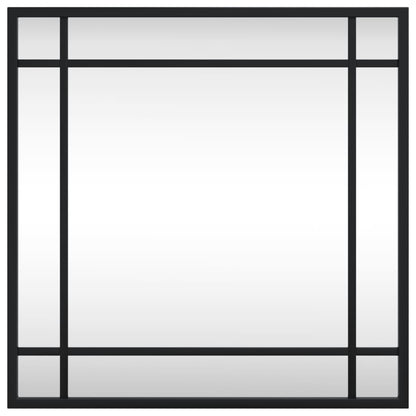 Specchio da Parete Nero 40x40 cm Quadrato in Ferro - homemem39