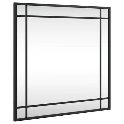 Specchio da Parete Nero 50x50 cm Quadrato in Ferro | homemem39