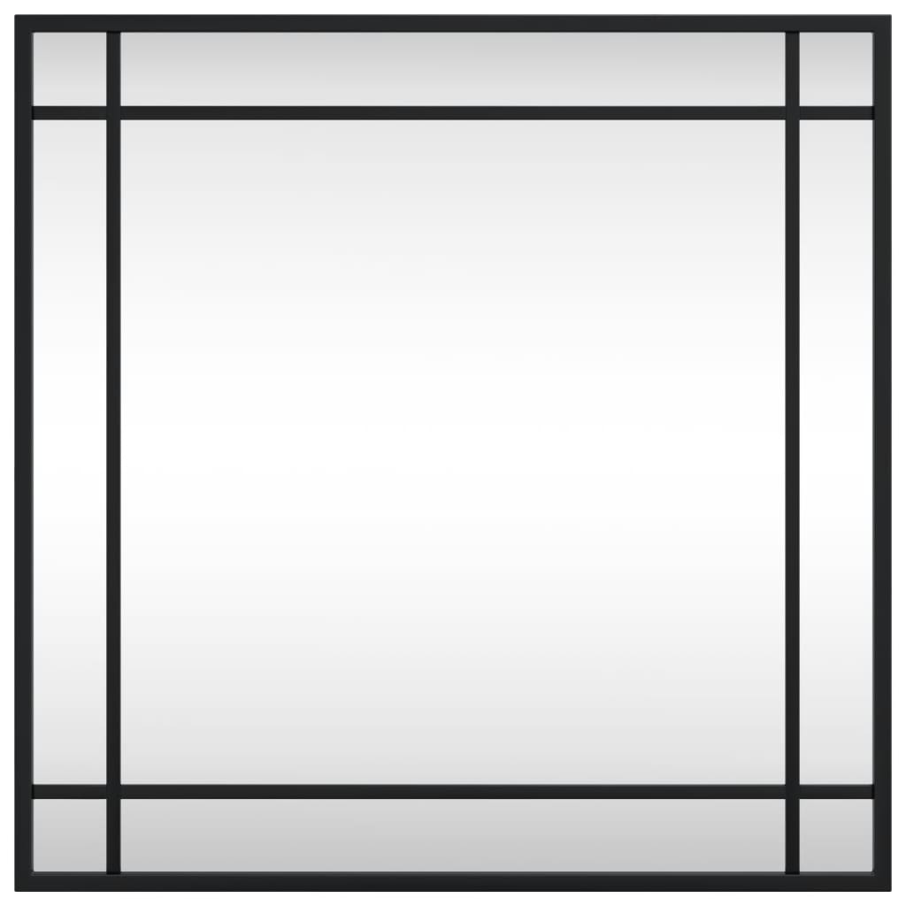 Specchio da Parete Nero 50x50 cm Quadrato in Ferro | homemem39