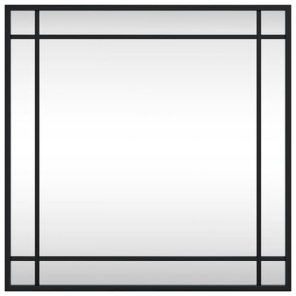 Specchio da Parete Nero 50x50 cm Quadrato in Ferro | homemem39
