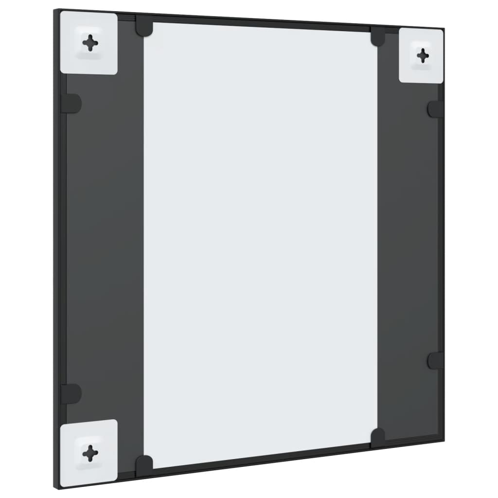 Specchio da Parete Nero 50x50 cm Quadrato in Ferro | homemem39