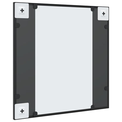 Specchio da Parete Nero 50x50 cm Quadrato in Ferro | homemem39