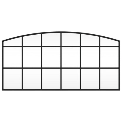 Specchio da Parete Nero 80x40 cm Arco in Ferro | homemem39