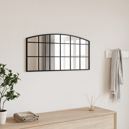 Specchio da Parete Nero 80x40 cm Arco in Ferro | homemem39
