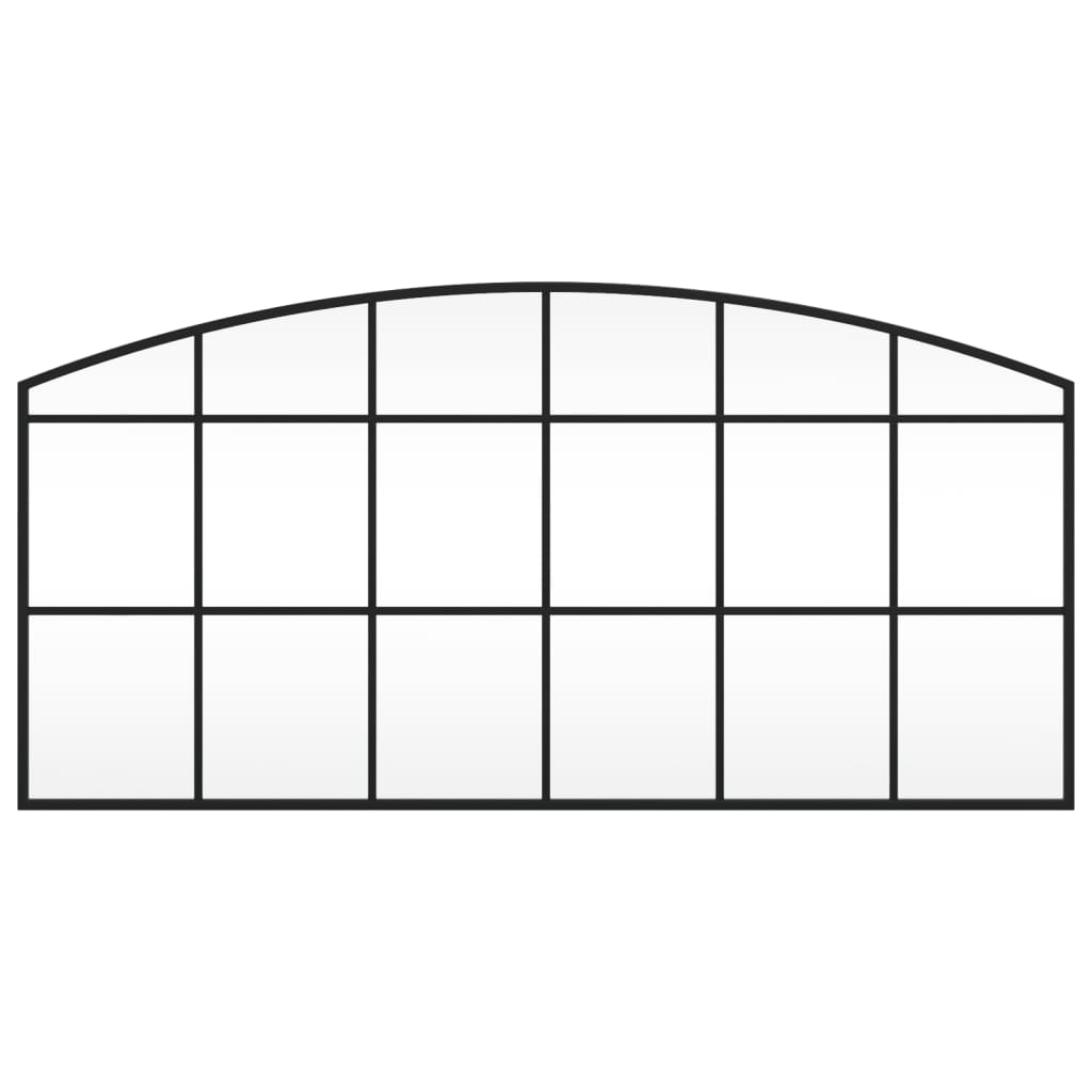 Specchio da Parete Nero 100x50 cm Arco in Ferro | homemem39