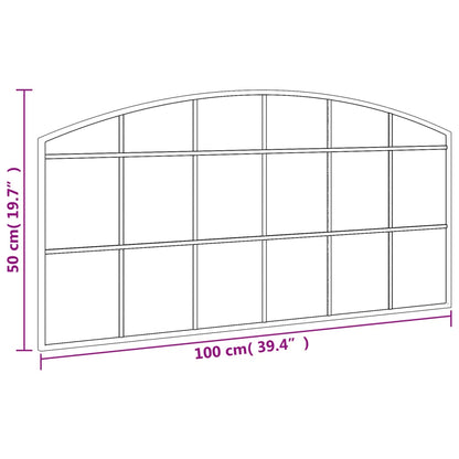 Specchio da Parete Nero 100x50 cm Arco in Ferro | homemem39