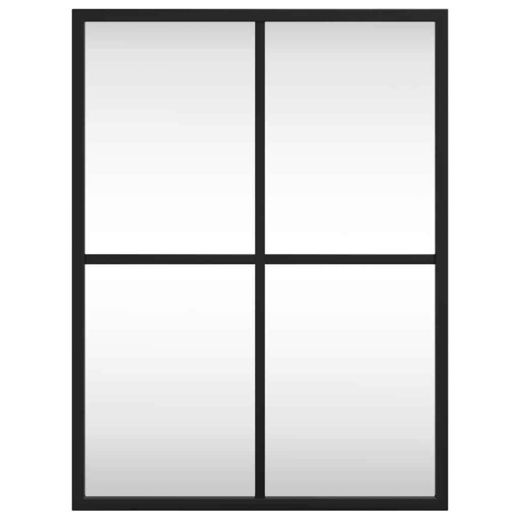 Specchio da Parete Nero 30x40 cm Rettangolare in Ferro - homemem39