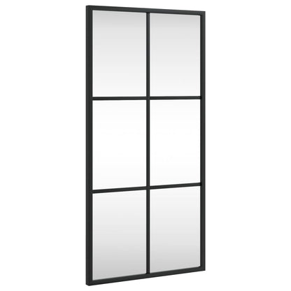 Specchio da Parete Nero 30x60 cm Rettangolare in Ferro | homemem39