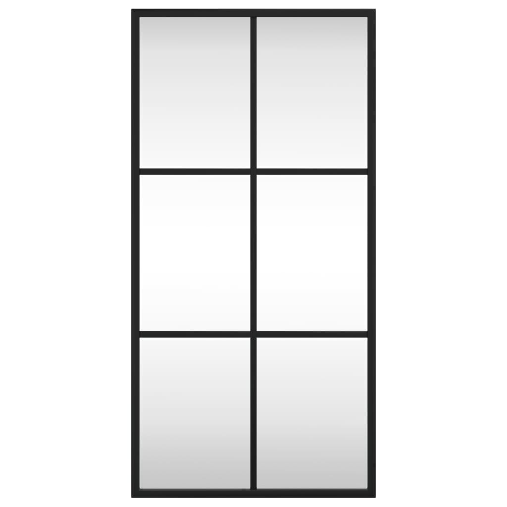 Specchio da Parete Nero 30x60 cm Rettangolare in Ferro | homemem39