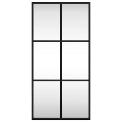 Specchio da Parete Nero 30x60 cm Rettangolare in Ferro - homemem39