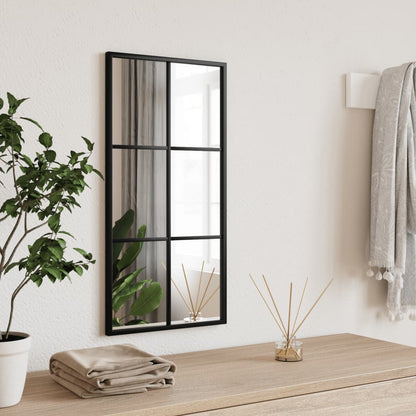 Specchio da Parete Nero 30x60 cm Rettangolare in Ferro | homemem39