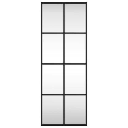 Specchio da Parete Nero 30x80 cm Rettangolare in Ferro - homemem39