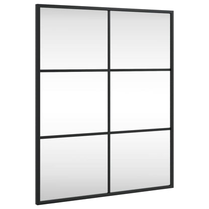 Specchio da Parete Nero 50x60 cm Rettangolare in Ferro - homemem39