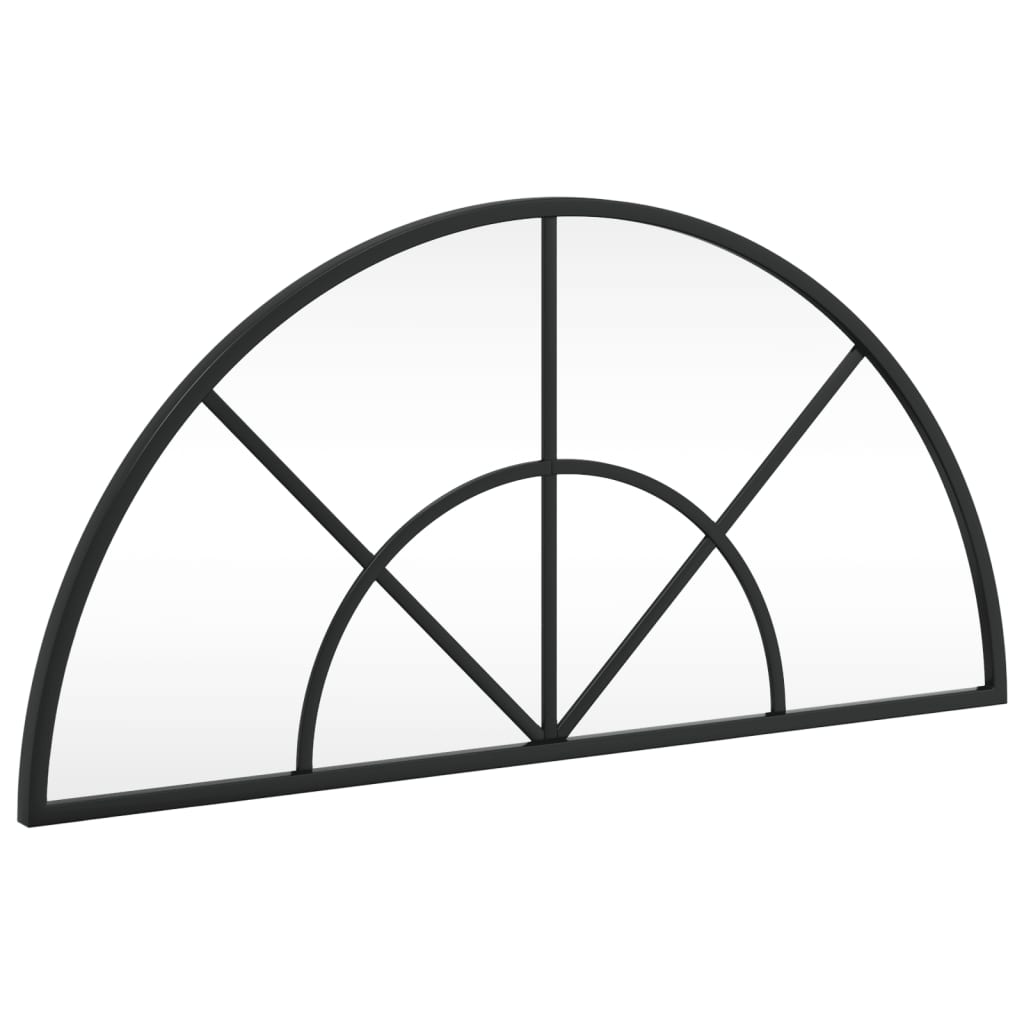 Specchio da Parete Nero 60x30 cm Arco in Ferro | homemem39
