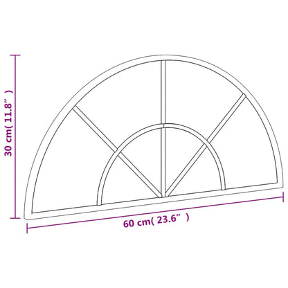 Specchio da Parete Nero 60x30 cm Arco in Ferro | homemem39