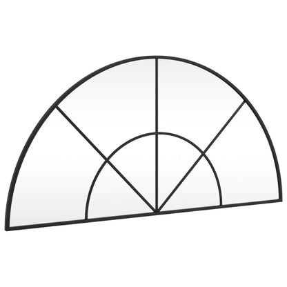 Specchio da Parete Nero 100x50 cm Arco in Ferro | homemem39