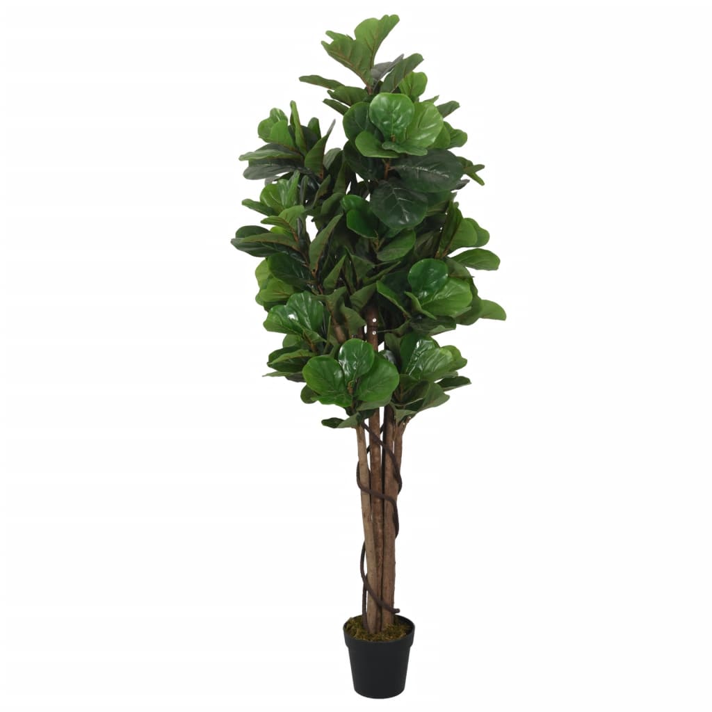 Albero Ficus Lyrata 96 Foglie 80 cm Verde - homemem39