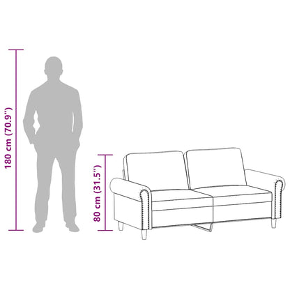 Divano a 2 Posti Cappuccino 140 cm in Similpelle | homemem39