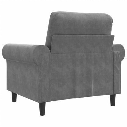 Poltrona Grigio Scuro 60 cm Velluto
