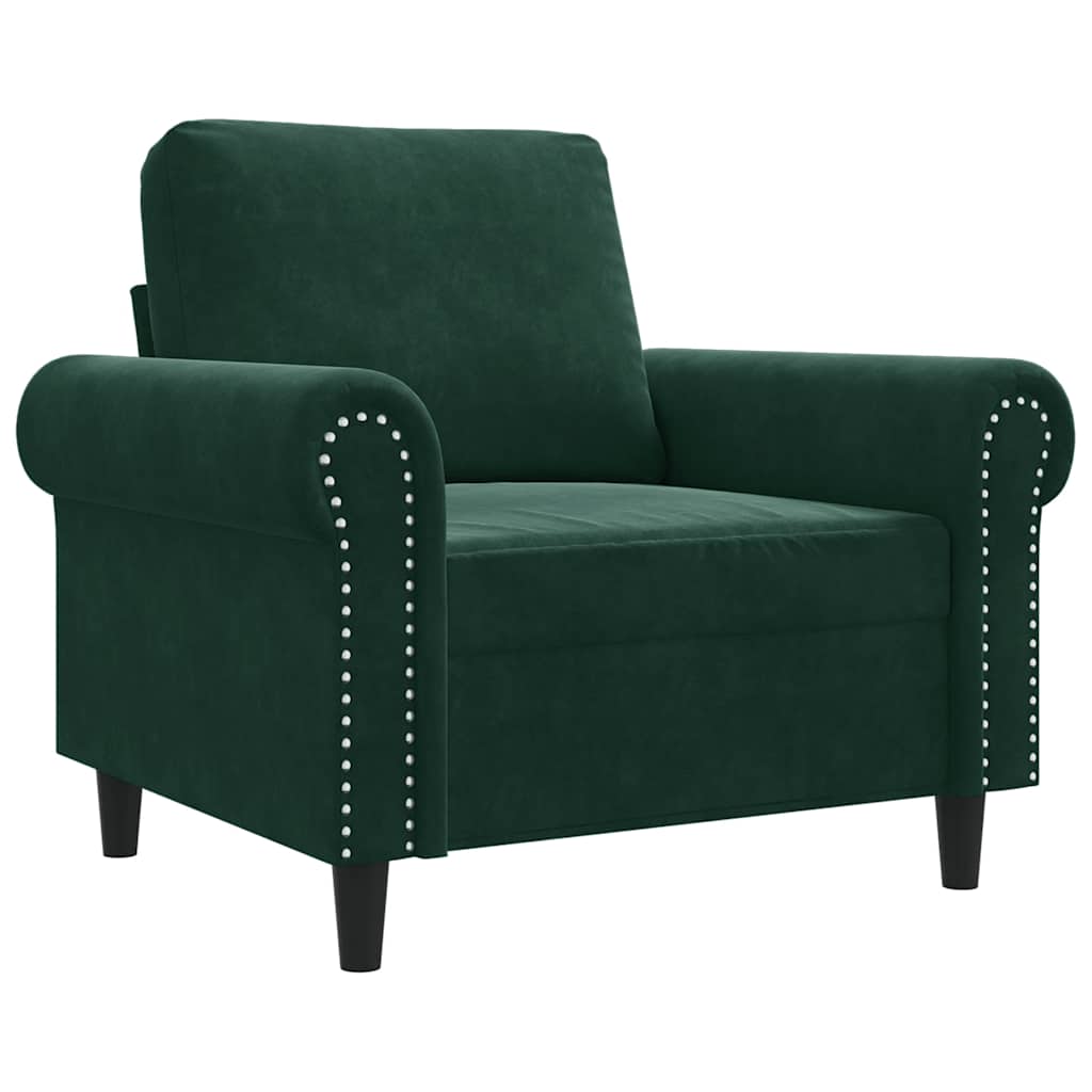 Poltrona Verde Scuro 60 cm Velluto