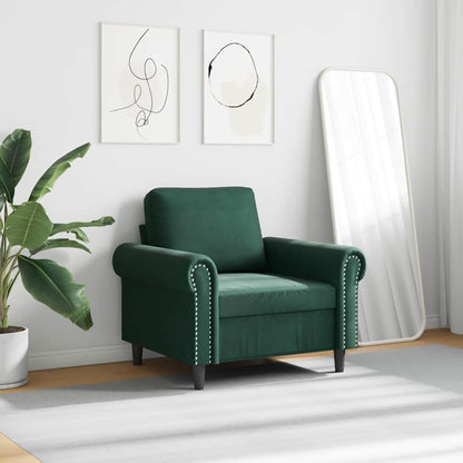 Poltrona Verde Scuro 60 cm Velluto