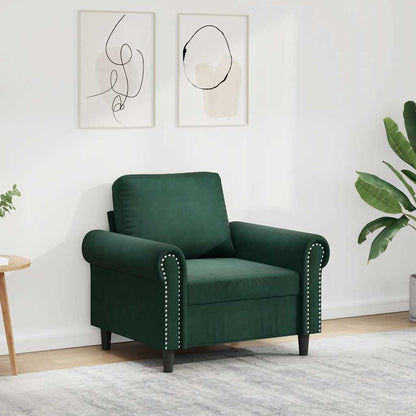 Poltrona Verde Scuro 60 cm Velluto