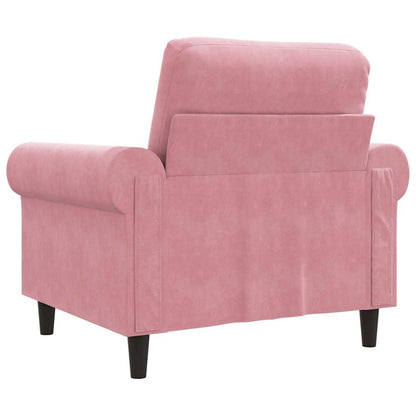 Poltrona Rosa 60 cm Velluto