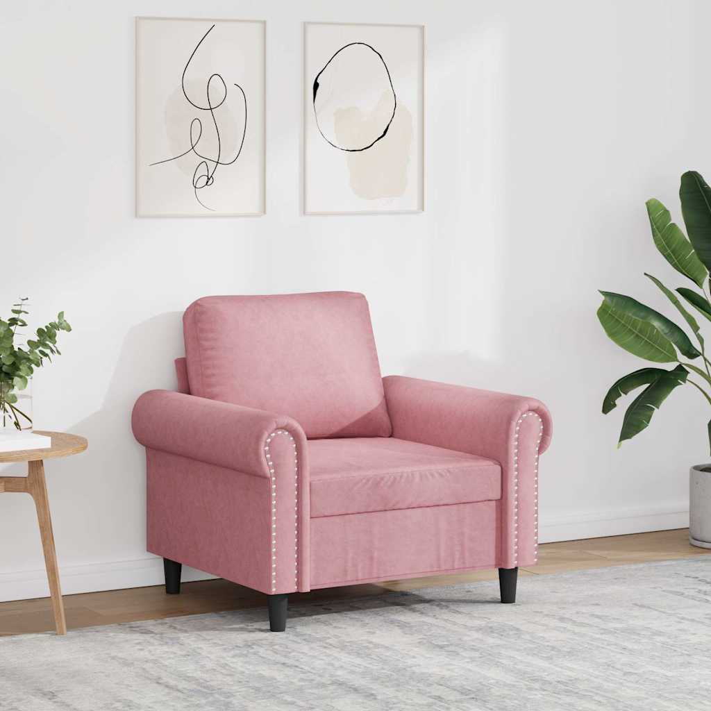 Poltrona Rosa 60 cm Velluto