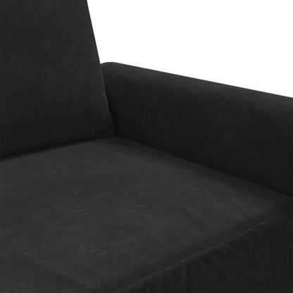 Poltrona Nero 60 cm Velluto