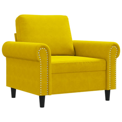 Poltrona Giallo 60 cm Velluto