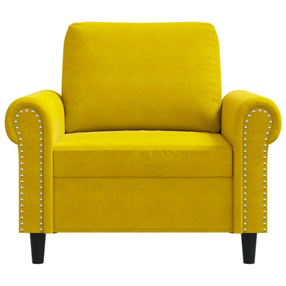 Poltrona Giallo 60 cm Velluto