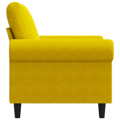 Poltrona Giallo 60 cm Velluto