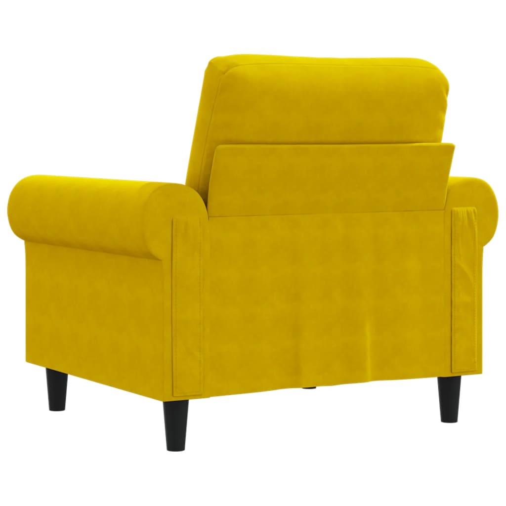 Poltrona Giallo 60 cm Velluto