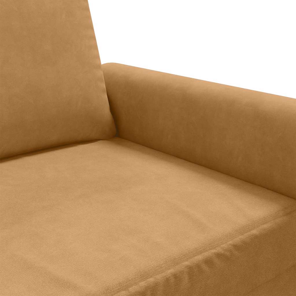 Poltrona Marrone 60 cm Velluto | homemem39