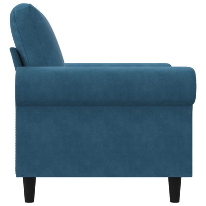 Poltrona Blu 60 cm Velluto
