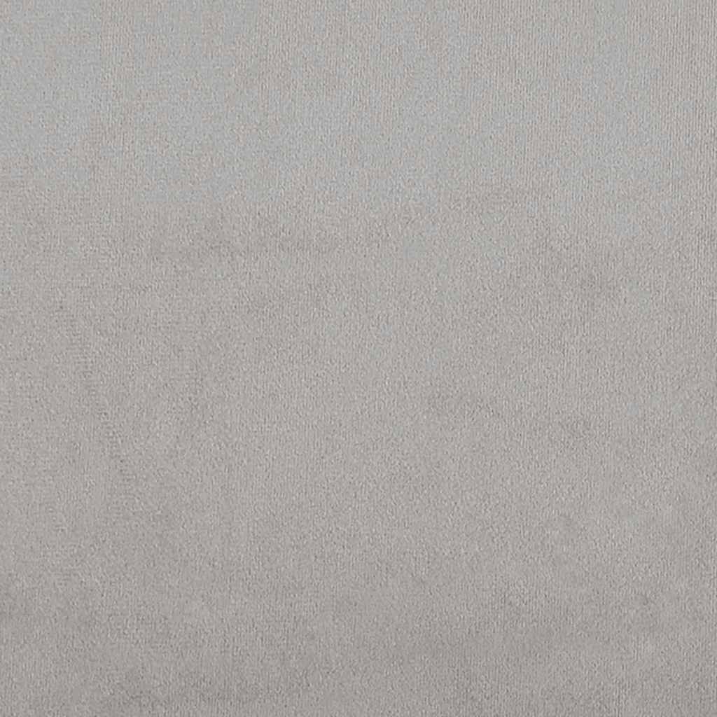 Divano a 2 Posti Grigio Chiaro 120 cm in Velluto