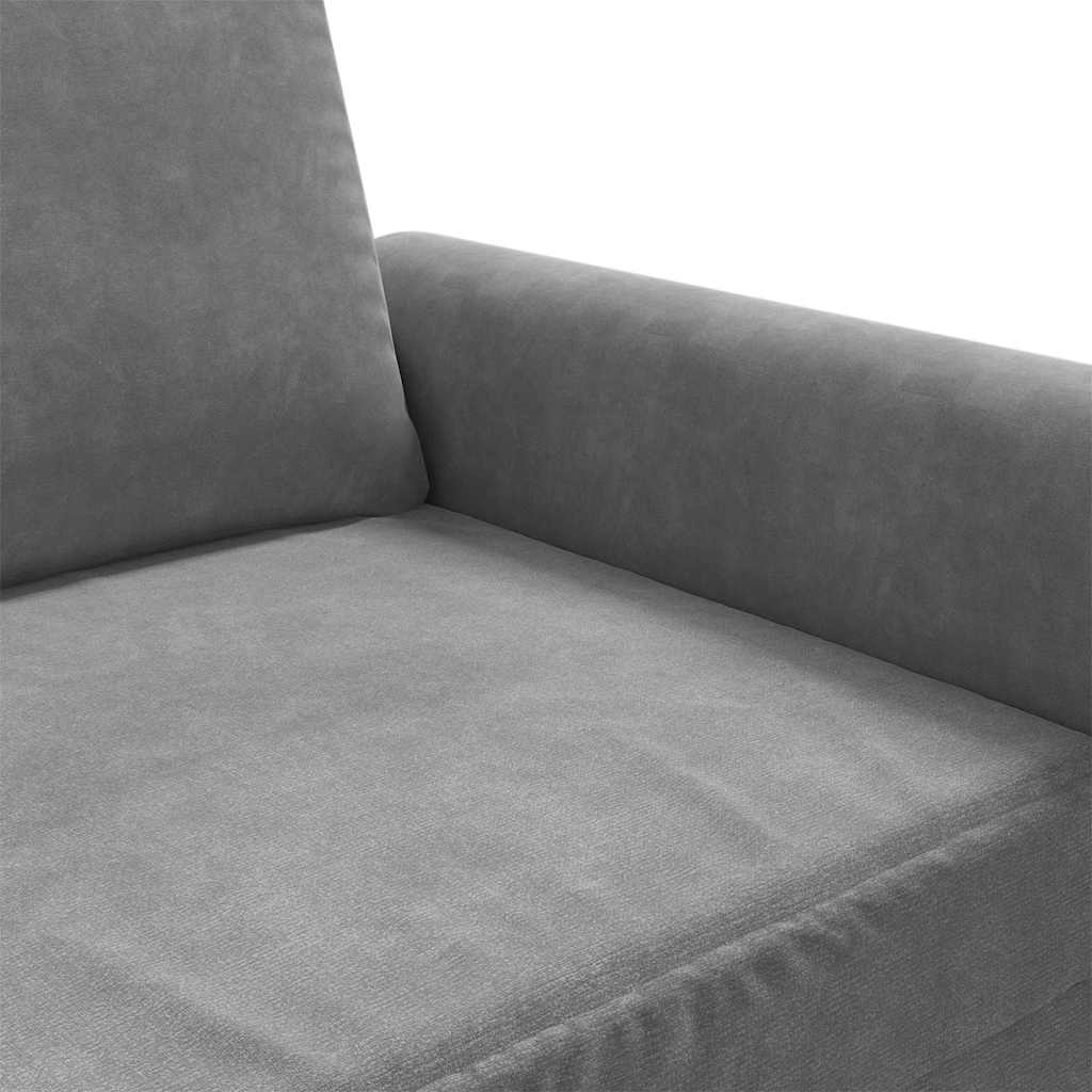 Divano a 2 Posti grigio scuro 120 cm in Velluto