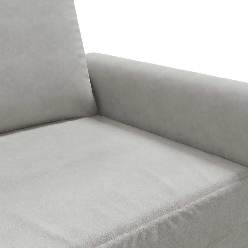 Divano a 2 Posti Grigio Chiaro 140 cm in Velluto