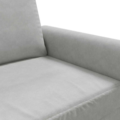 Divano a 3 Posti Grigio Chiaro 180 cm in Velluto