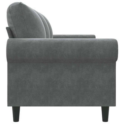 Divano a 3 Posti Grigio Scuro 180 cm in Velluto