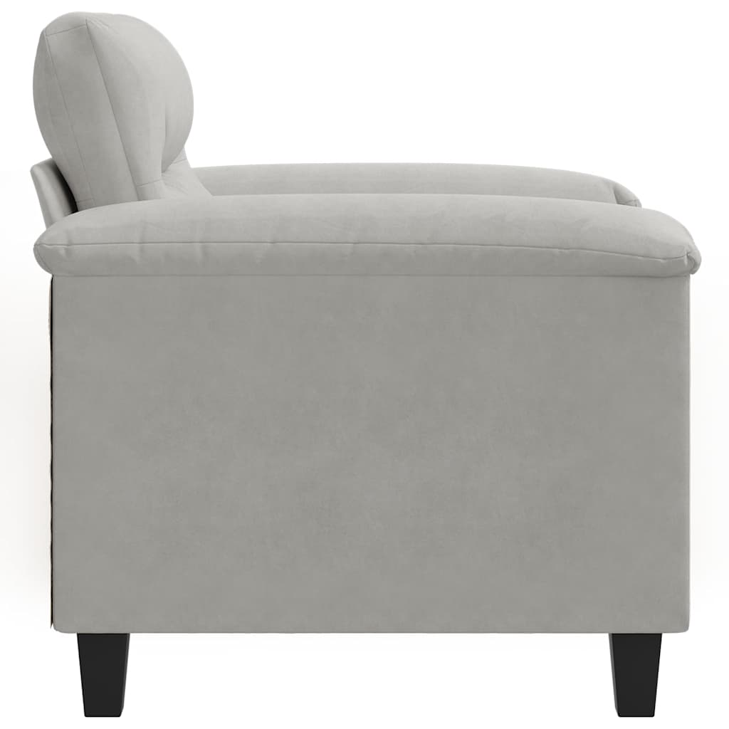 Poltrona Grigio Chiaro 60 cm in Tessuto Microfibra | homemem39