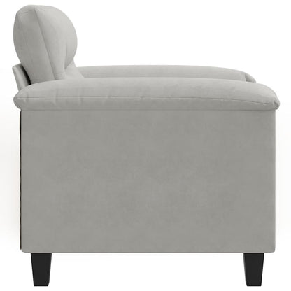 Poltrona Grigio Chiaro 60 cm in Tessuto Microfibra | homemem39