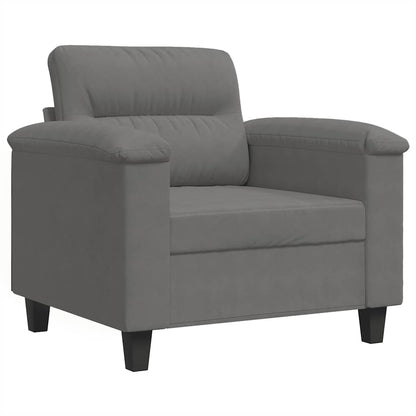 Poltrona Grigio Scuro 60 cm in Tessuto Microfibra
