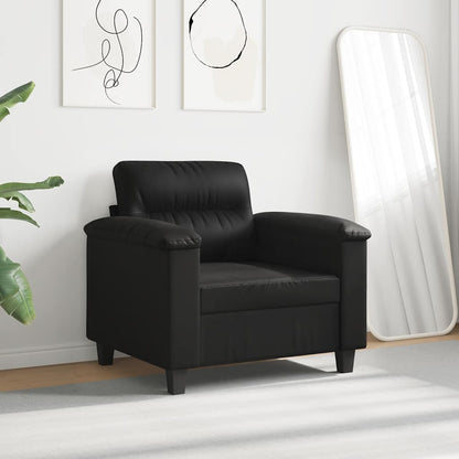 Poltrona Nera 60 cm in Microfibra | homemem39