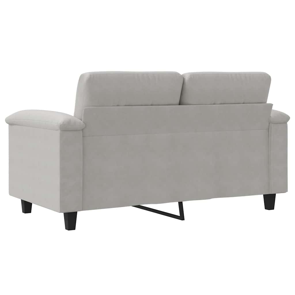 Divano a 2 Posti Grigio Chiaro 120 cm in Tessuto Microfibra | homemem39